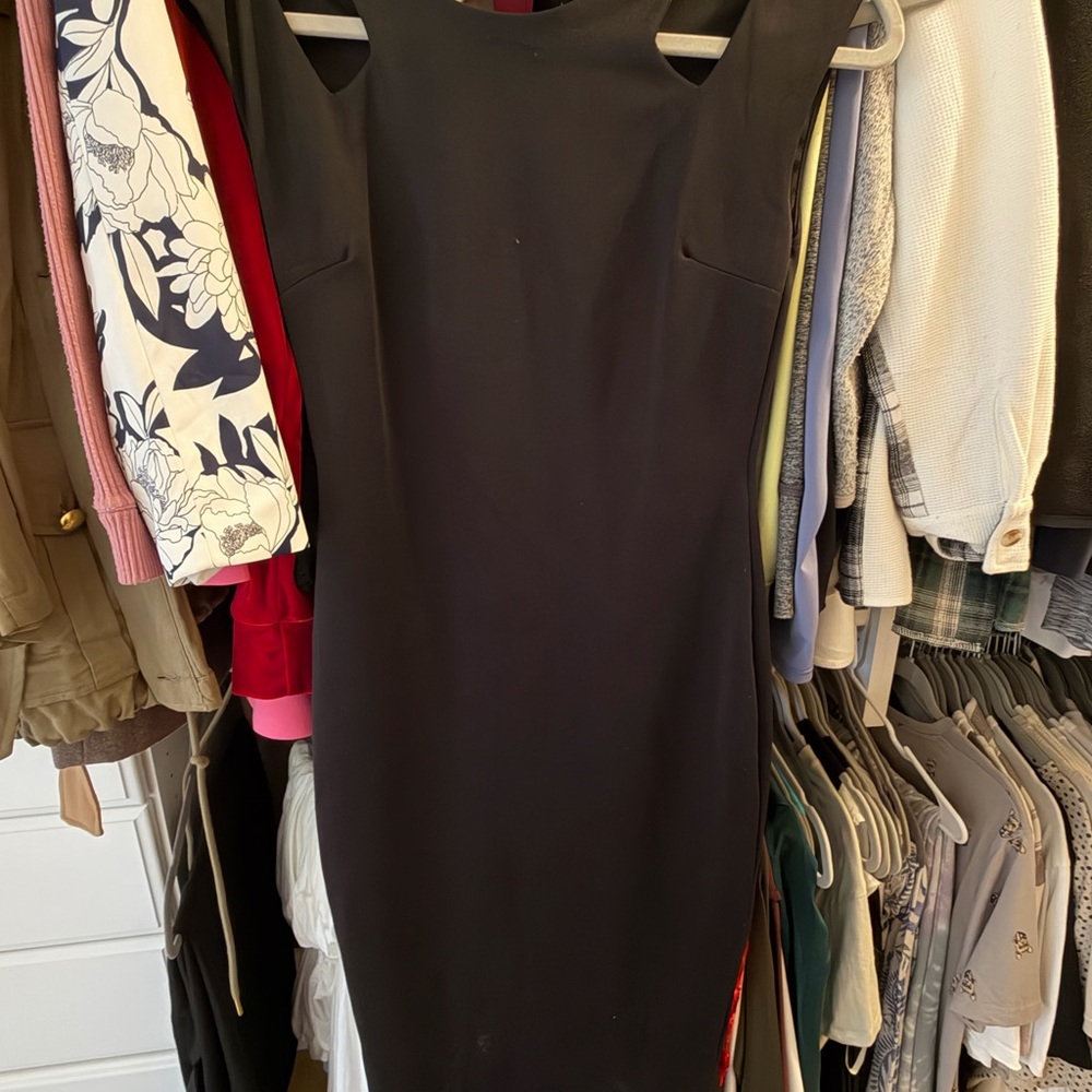 Lulu's Classic Black Midi Dress